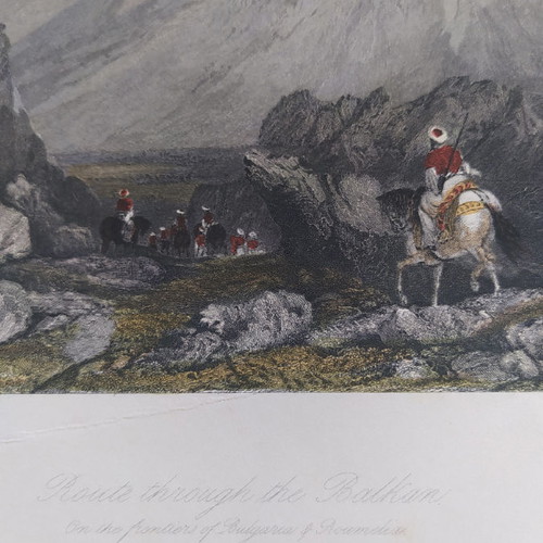 Chalcography Road in the Balkans used, 1830, hand-colored