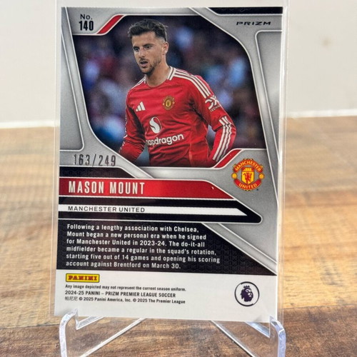 Mason Mount 2024-25 Panini Prizm Premier League Purple Mosaic card near mint