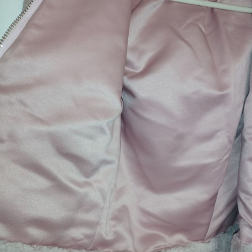 Pink faux fur jacket new for girls aged 6-8