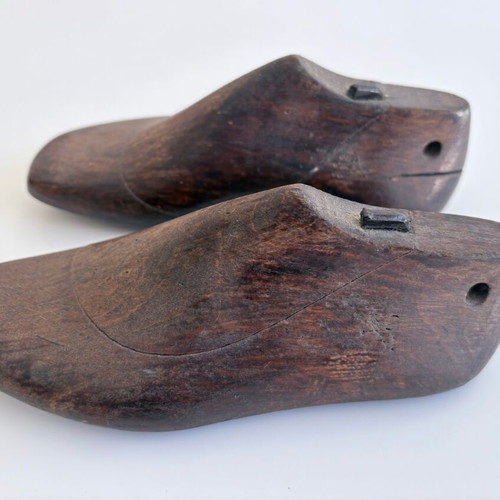 Wooden children's shoe lasts vintage used