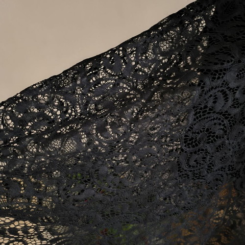 Black lace dress new, cloche silhouette, elegant back detail