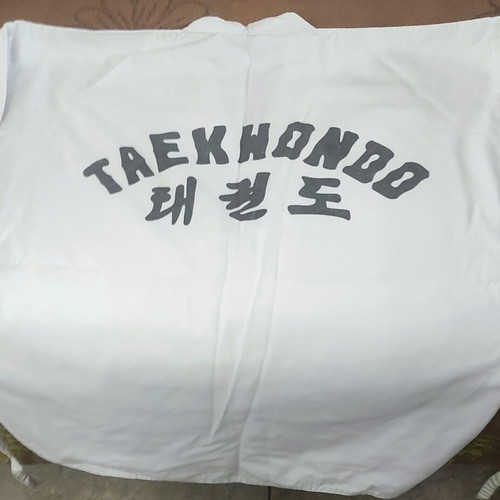 Tae Kwon Do uniform with equipment used