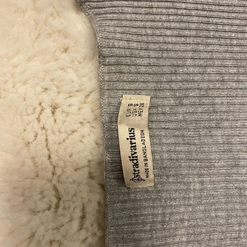 Stradivarius ribbed grey cardigan size S used fitted