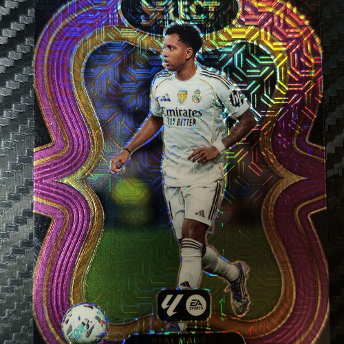 2025-26 Panini Select La Liga Rodrygo Mezzanine Peacock Prizm card