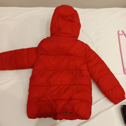 Mayoral boy's jacket size 5 with fleece lining, like new, red