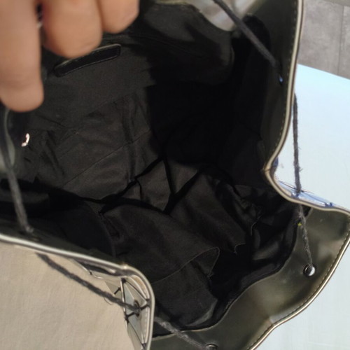 Geometric Backpack metallic silver Bao Bao style, like new