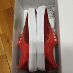 Vans sneakers size 40, red fabric with suede leather