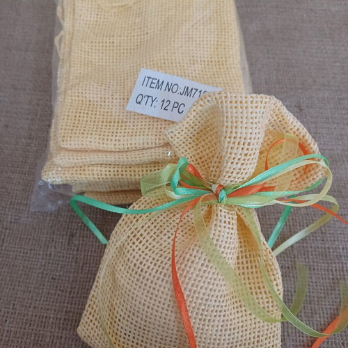 Yellow straw pouches new, pack of 100 pieces