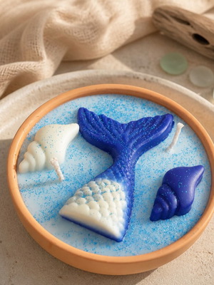 Handmade scented candle from soy wax like new