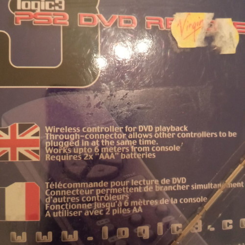 Logic 3 PS2 DVD Remote new