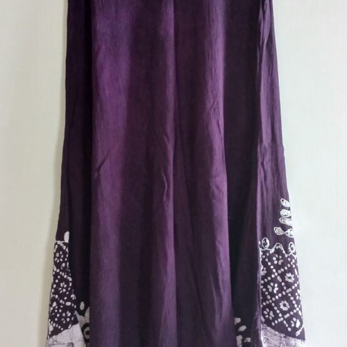 Boho ethnic dress, purple and white, viscose, free size