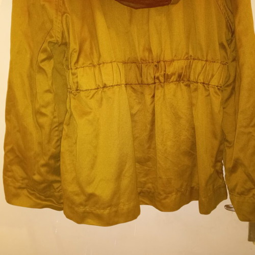 French Connection women's jacket used, mustard color, size L, cotton and linen
