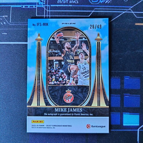 2025-2026 Euroleague Select Mike James In Flight autograph like new