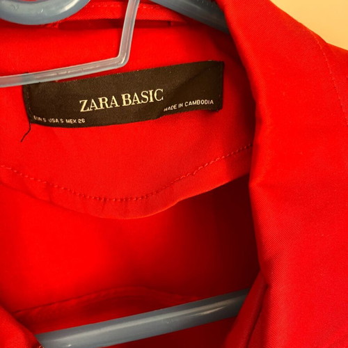Zara red trench coat jacket new, size S