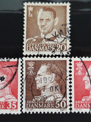Σφραγισμένα γραμματόσημα Δανίας 1950-1967, King Frederik IX, σαν καινούργια σειρά 4 τεμαχίων