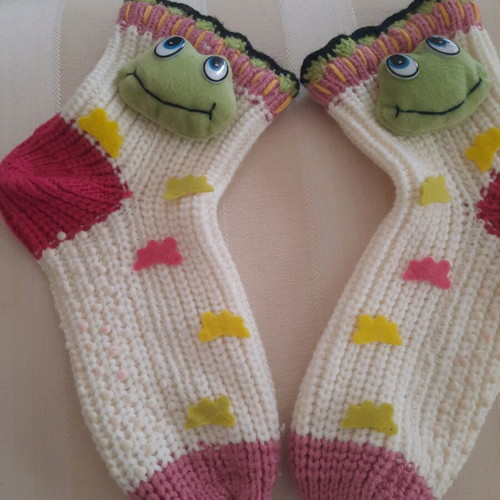 Wool socks new with suction cups white