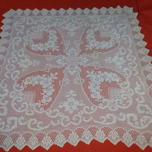 Handmade Crochet Tablecloth with Cotton Thread