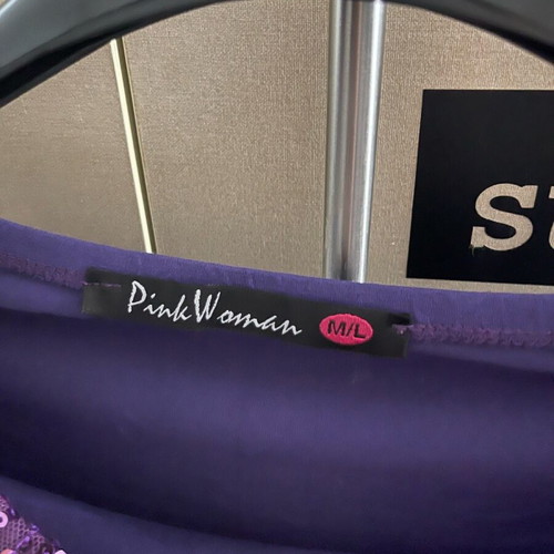 Strapless top purple like new, size M/L