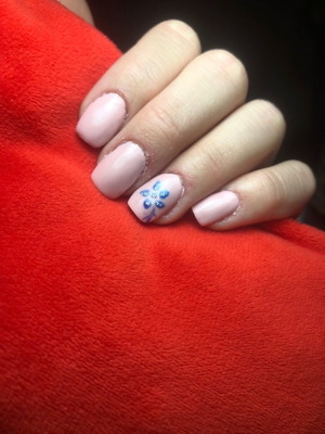 Handmade press on nails καινούργιο, λουλούδι που αλλάζει χρώμα στο νερό, σετ 10 τεμαχίων