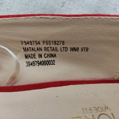 Ladies shoes red with 5cm wedge heel like new, size 38