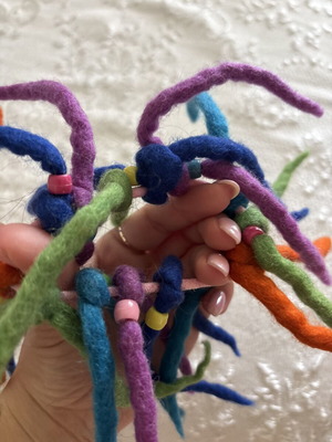 Boho hair tie new, multicolor