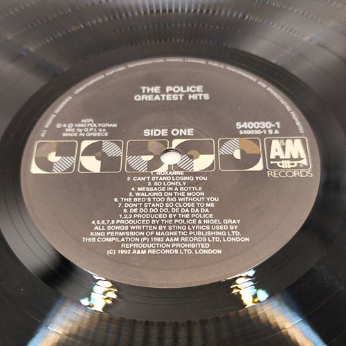 Police Greatest Hits vinyl record near mint, rock
