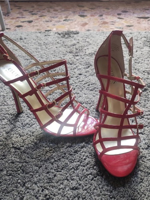 Guess red sandals used, size 38, heels