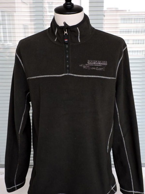 Napapijri Men Polar Fleece Quarter Zip used, size XL, dark green
