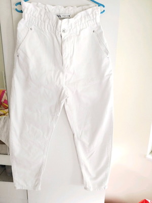 Zara white women's denim pants like new, size S