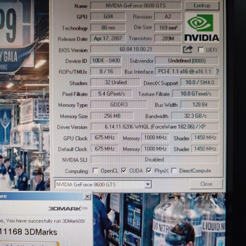 Geforce 8600GTS SLI 2 x 256MB graphics cards used with flexible connector