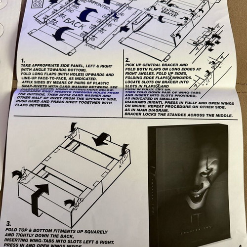IT 2 Cardboard Poster like new, extremely rare