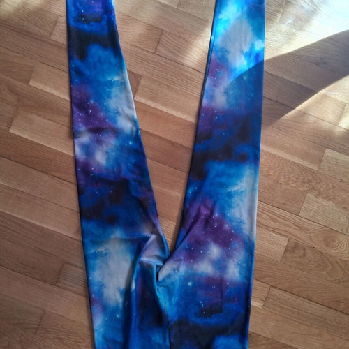 PCP galaxy tights, blue and purple, XS