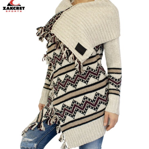 Superdry wool cardigan like new, beige and purple