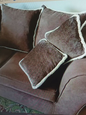 Sofa like new with stain-resistant fabric, brown, 1.85 cm