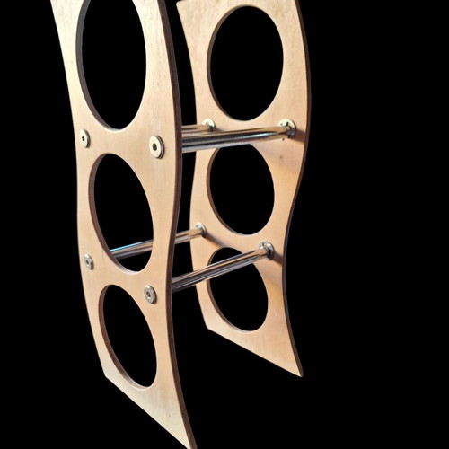 Tabletop bottle holder like new made of marine plywood