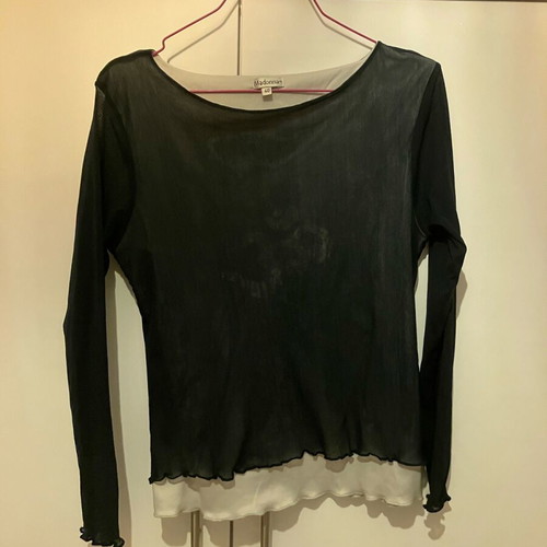 Vintage mesh top black with transparent details like new, size XS-S