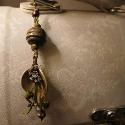 Handmade earrings new with wooden beads and metal elements