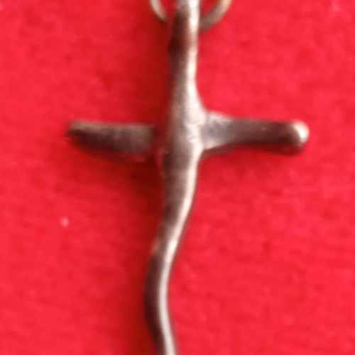 Small antique silver cross used