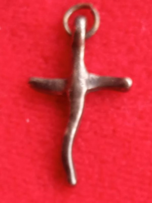 Small antique silver cross used