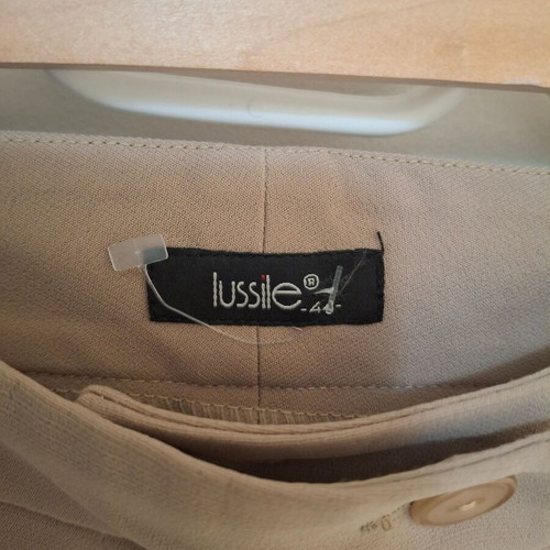 Lussile beige suit small, jacket and trousers like new