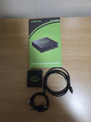 LiNKFOR цифров оптичен аудио сплитер 1x3 с SPDIF Toslink, нов