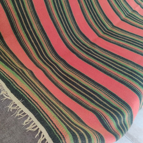 Vintage woolen woven rug used, 1950s, 210x150 cm