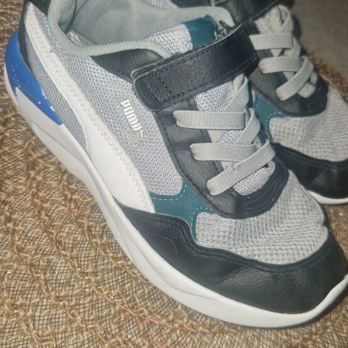 Puma kids' shoes used, size 35, gray, athletic