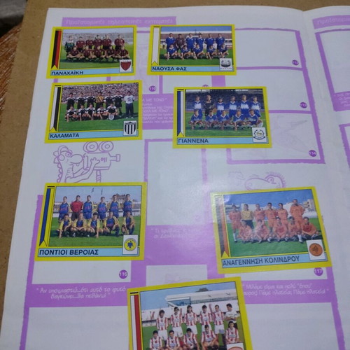 Dekame Tono sticker album used with Panini football 95 stickers