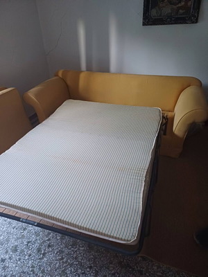 Sofa bed used, comfortable double