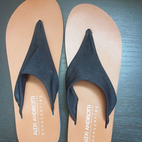 Alexi Andriotti flat sandals like new, size 39, black and brown