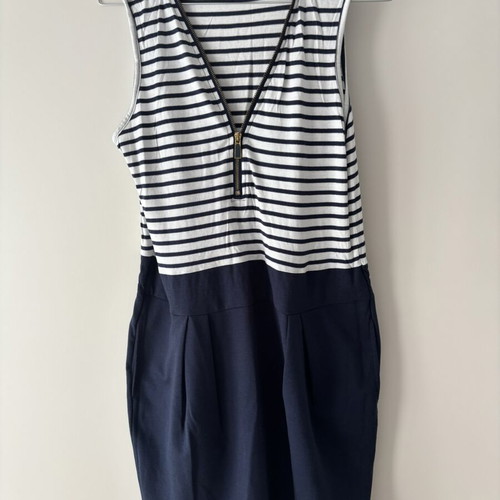 Esmara women's dress used, size M, white and blue