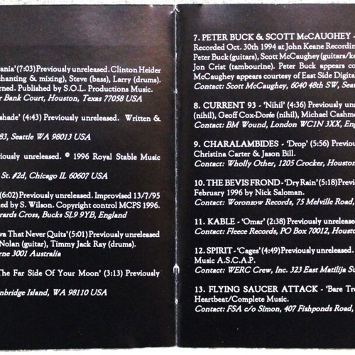 Succour The Terrascope Benefit Album 2 x CD used, rock compilation