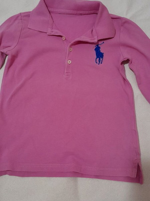 Ralph Lauren blouse girl 4-6 years used pink with sleeve tear