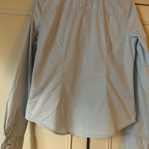 TOMMY HILFIGER, No 6, (XS), women's shirt, classic, sky blue color.
